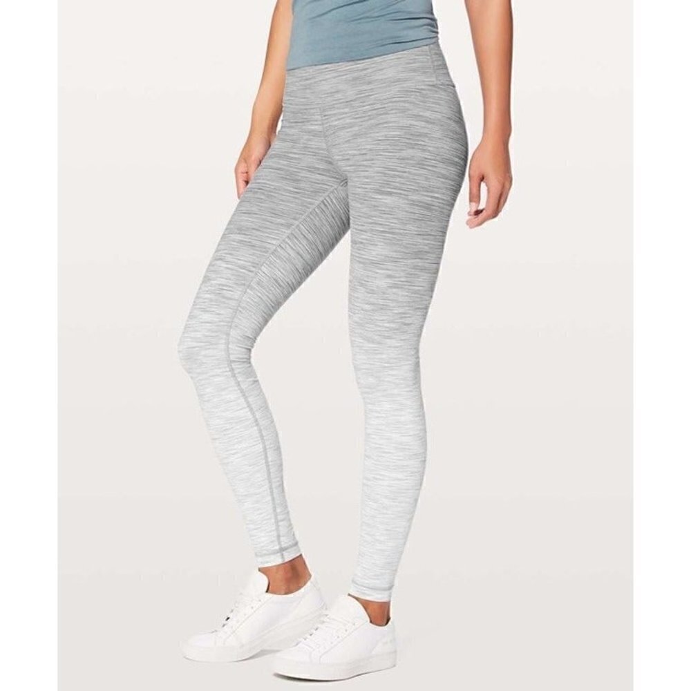Lululemon Wunder Under Ombre Space Dye Leggings‎ Grey High Rise Full Length